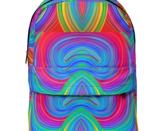 Paint and Sip Unisex Classic Backpack - Book Bag - Colorful - Overnight Bag - School Bag - Carry On Bag - Camping Backpack - Field Trip Bag