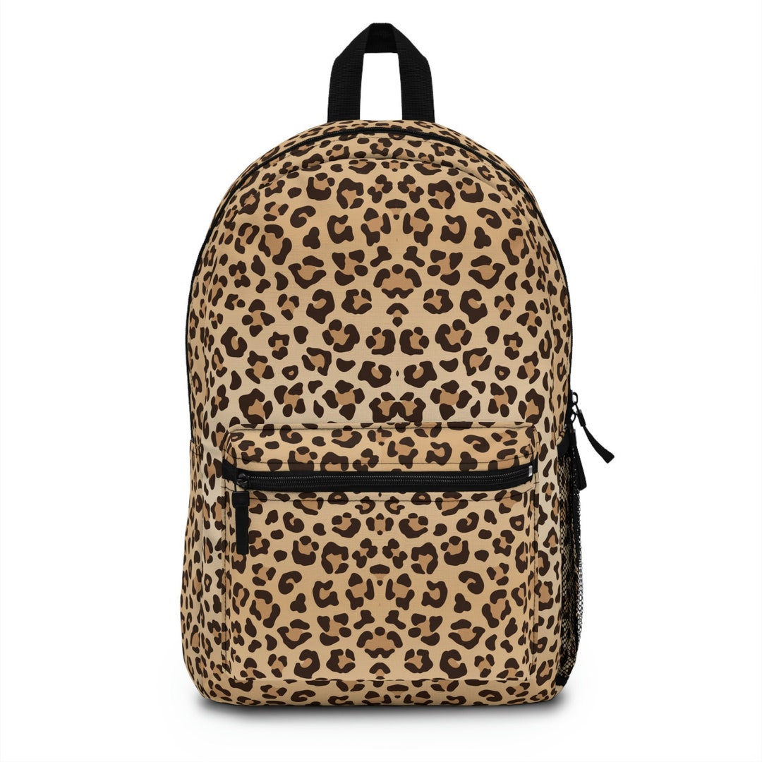 Cheetah Print Backpack polyester - Etsy