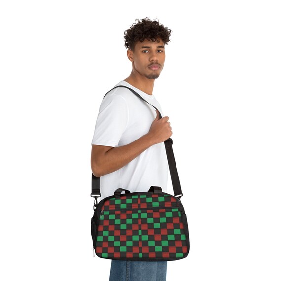 The Victory Fitness Handbag -green Black and Red Handbag Men's