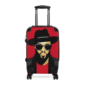 Swagger1 Suitcase-Dark Red - Black and Red Suitcase - CarryOn Luggage - Storage Bin - Black and Red Luggage -  Black Luggage - Red Luggage
