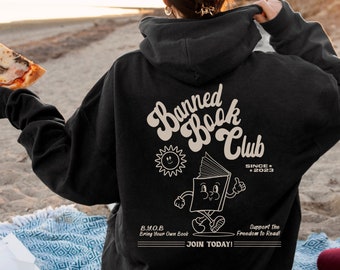 Read Banned Books Hoodie, Banned Book Club Sweatshirt, Librarian Gift, Book Lover Sweater, Bibliophile Present, Social Justice, Book Bans