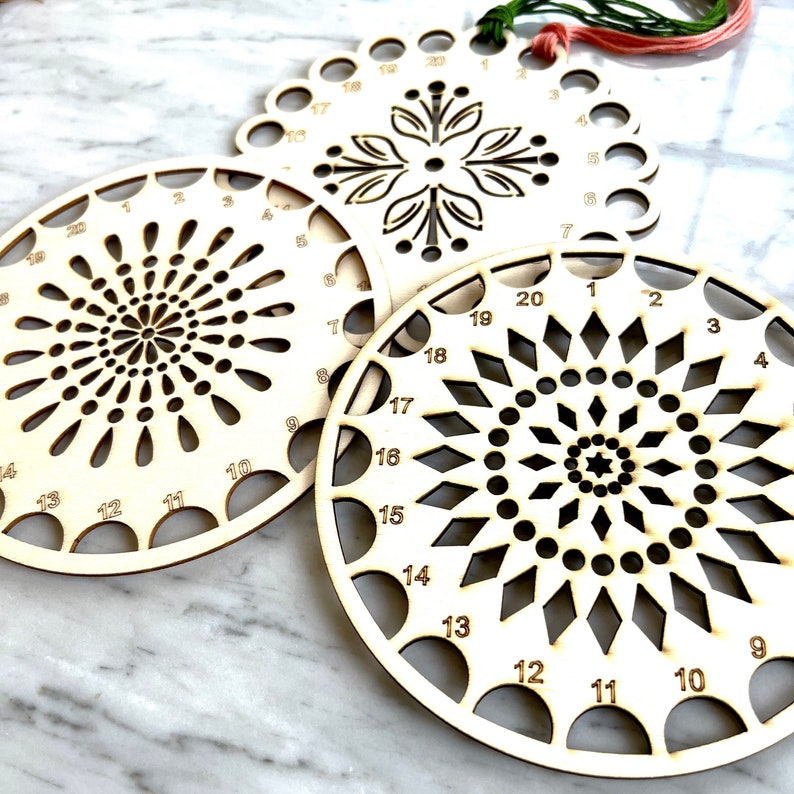 Cross Stitch Thread Organizer Embroidery Floss Holder Wood Etsy