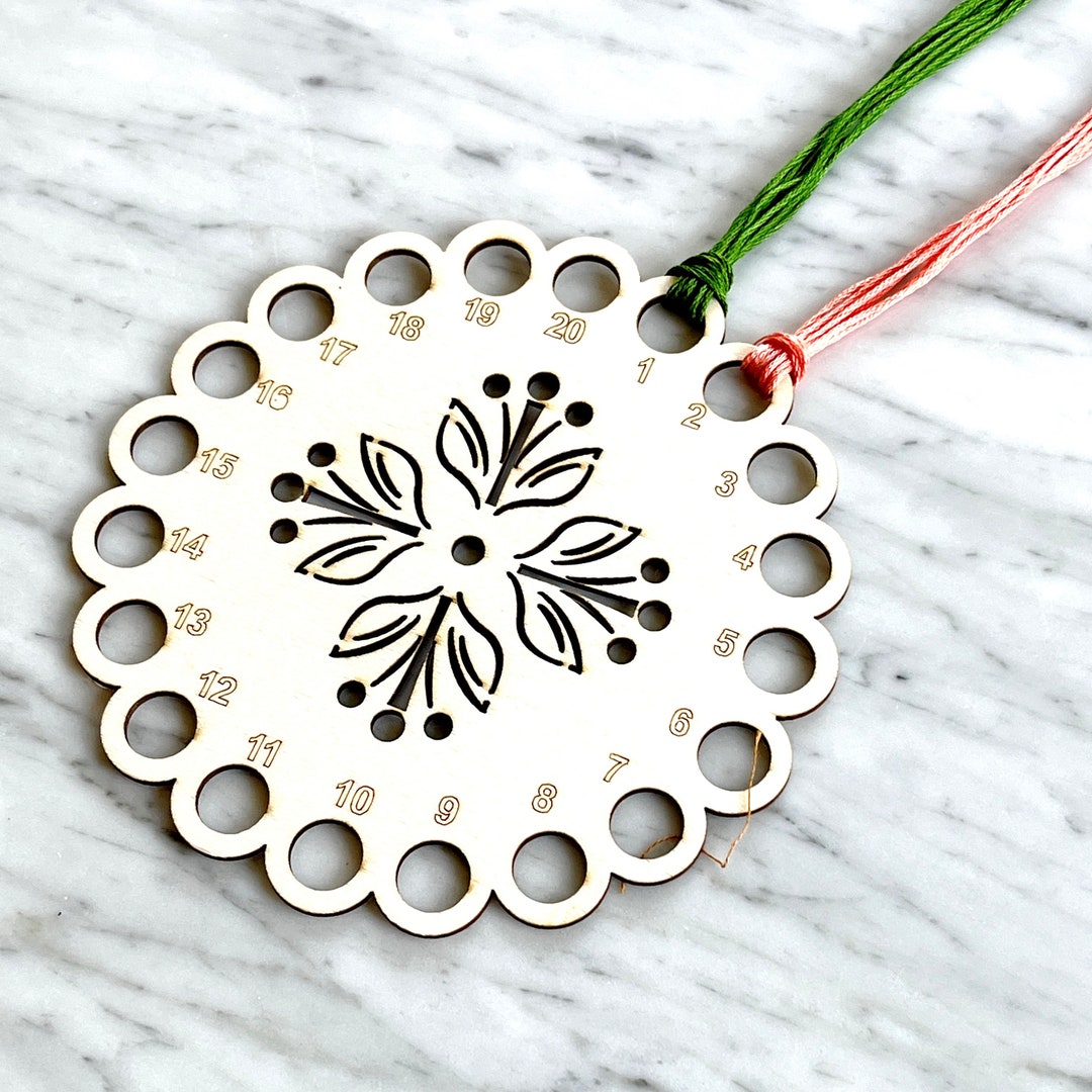 Cross Stitch Thread Organizer Embroidery Floss Holder Wood Etsy