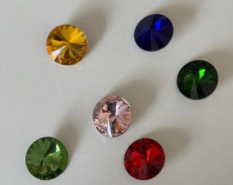 16 MM Round Rhinestone, Glass Crystal, Glass Rhinestones, Faceted Fancy Stones, Embellishments