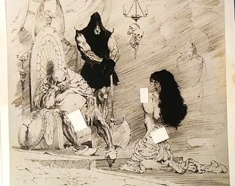 FRANK FRAZETTA Slave, Emperor, Executioner, Limited Production Offset Lithographic Print 9x11&quot;, 1968 Worldbeater Posters, Brand New, Mint