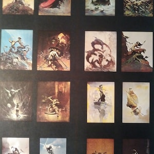 Póster de cabecera de FRANK FRAZETTA, serie de pósteres Worldbeater 4-7, 18 x 23 pulgadas, para el segundo catálogo original de la década de 1970, nuevo de época, en perfecto estado