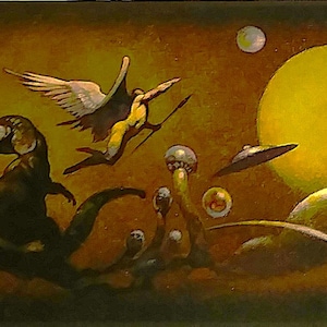 FRANK FRAZETTA &quot;Fantasy World&quot; One-Of-A-Kind 8x15.5&quot; Lifesized PhotoPrint shot from Original On Heavy Photo Paper Vintage New, Pristine MINT