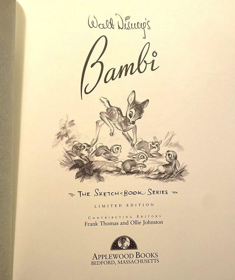 BAMBI Sketch Book Series 1997 SIGNED First Edition Limited Edition