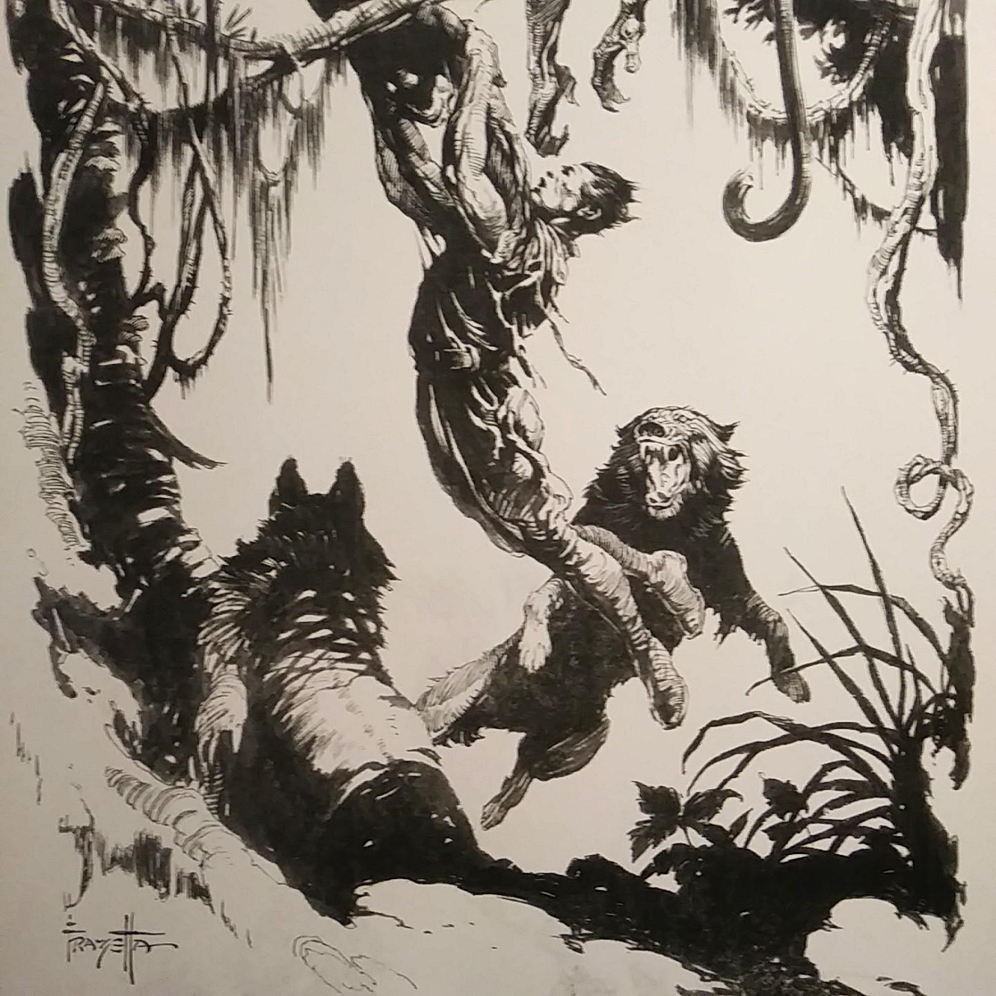 Frank Frazetta David Innes Pellucidar Photostat, Rare 1968 Opar Press ...