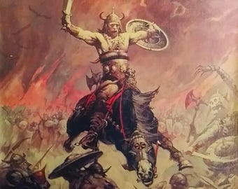 Conan the Conqueror Poster, Frank Frazetta Poster, Canvas Wall Art