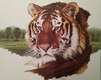 J. Stark Bengal Tiger Lithograph, Hand Signed Limited Edition, 1977