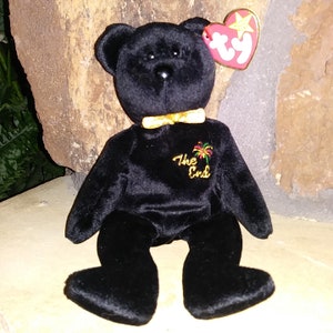 TY BEANIE BABY, The End Bear, with error anomalies, Retired in 1999, Rare, New, Mint