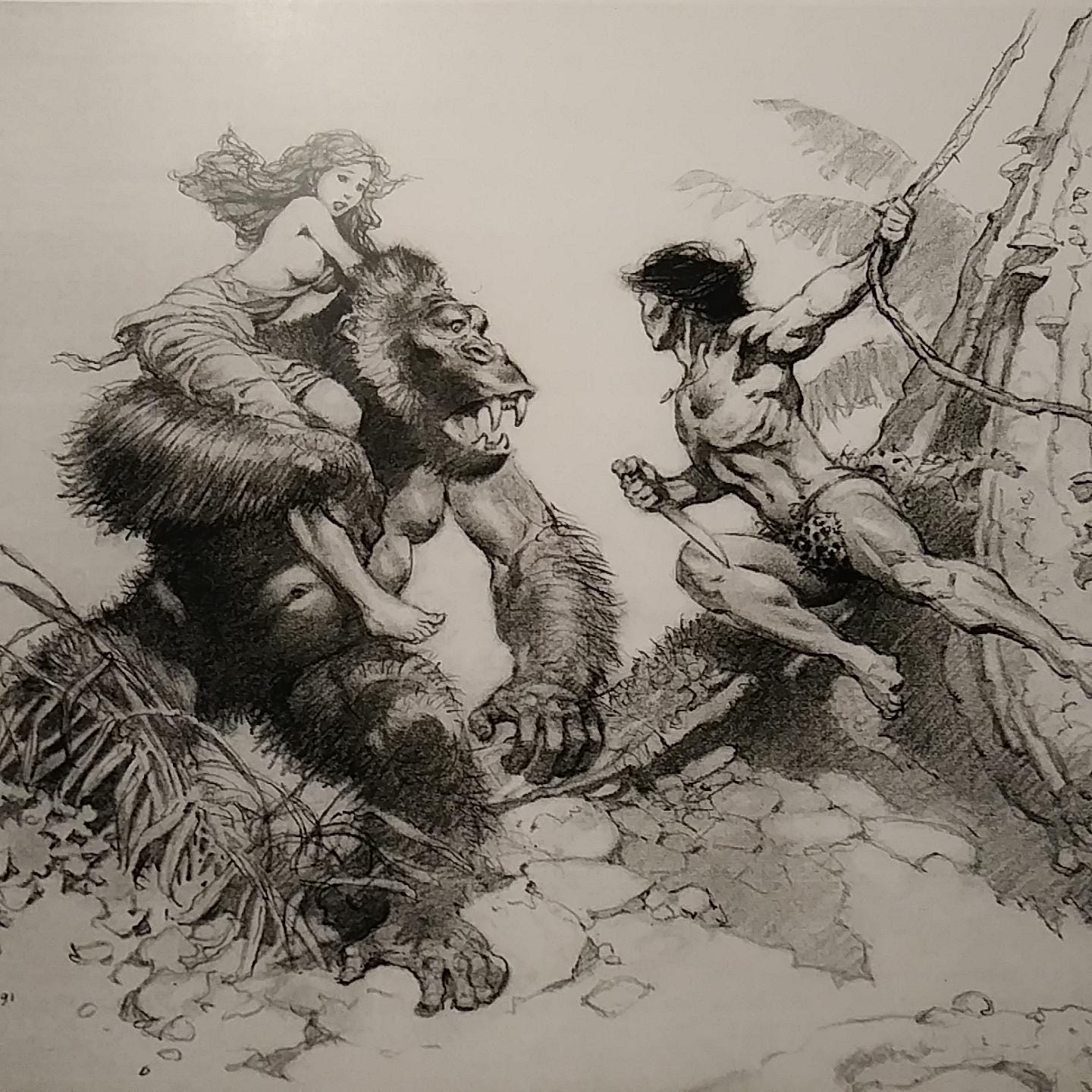 FRANK FRAZETTA, Tarzan at Dum Dum, Tarzan Rescues Jane, O.O.A.K ...