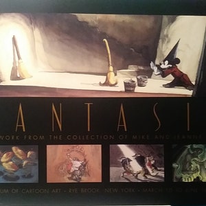 MICKEY SORCERER FANTASIA Disney 1991 plakat wystawowy, vintage nowy z kolekcji Mike/Jeanne Glad, prawie idealny
