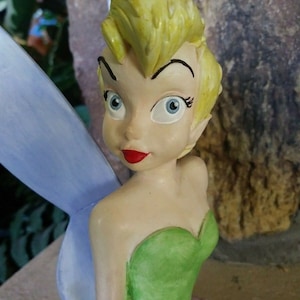 TINKERBELL Resin Figurine From Disney&#39;s PETER PAN, Vintage Brand New, Huge 7&quot; Tall with Original Sticker, Near Mint