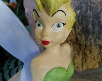 Figura vintage de resina de Campanilla de Disney, Peter Pan, 18 cm de altura.
