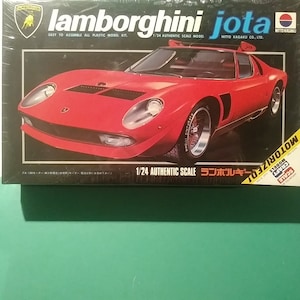 LAMBORGHINI JOTA 1970, Nitto 1/24 Scale 7&quot; Motorized Plastic Model Kit #J1142598 New Sealed MIB