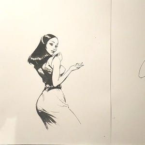 Frank Frazetta "Deina" Print, Elements Magazine, Vintage Photostatic Art