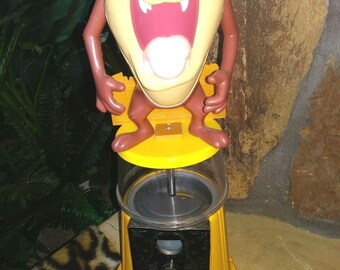 TASMANIAN DEVIL Vintage Superior Toy Gumball Machine, Large 15&quot; Partially Working Metal, Plastic. Near Mint, with Original Box, Instructions