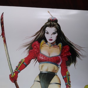 FRANK FRAZETTA Shi Senryaku Offset Lithograph, 34x22&quot;, 1996 Crusade Comics, Vintage Brand New, Nearly MINT