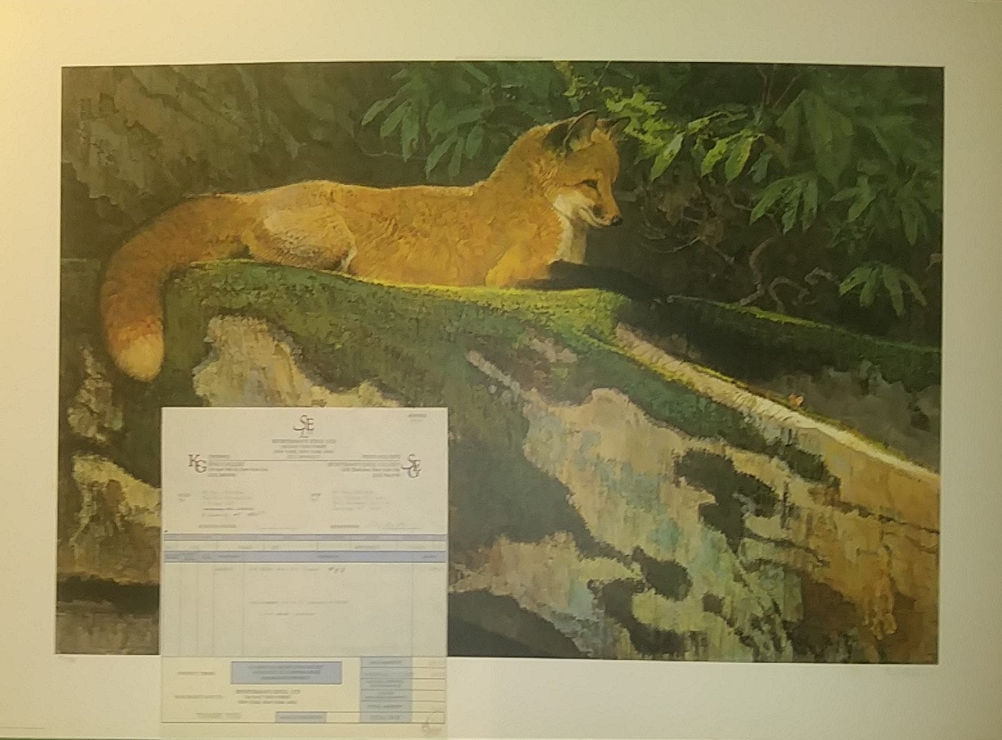BOB KUHN "Brer Fox" Signed and Numbered (#86 or #89-- very LOW numbers!) Vintage New 1976 Limited Edition, 31x22", with Receipt, Mint