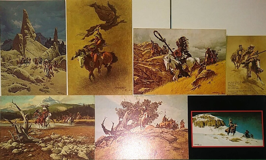 FRANK Mccarthy WESTERN Native American, Cowboy, Cavalry, Trapper Leanin