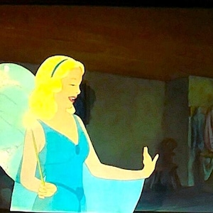 BLUE FAIRY, 16fld Hand-Painted Production Cel on Disney PINOCCHIO Pan Production Background, 1940 Vintage New, 34.25x20.5&quot; Framed, Pristine