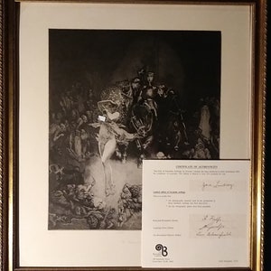 NORMAN LINDSAY &quot;The Innocents&quot; Facsimile Limited Edition Etching #53/550, Framed, New Mint