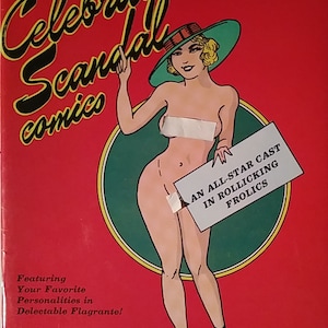 CELEBRITY SCANDAL COMICS, Reprints Naughty 1930s-1950s Comic Strips, Adult Softcover, Vintage New in Mint Condition
