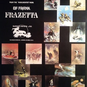 FRANK FRAZETTA Header Poster, Worldbeater Posters Series 1-3, 18X23&quot;, For First Original 1968 Catalog, Vintage New, Pristine Mint Condition