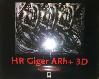 H R GIGER ARh+ 3D 1998 Taschen 14x12" Calendar, Published in Germany, Still Sealed, Mint Condition