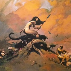 FRANK FRAZETTA Luana, 11x14&quot; One-Of-A-Kind PhotoPrint from Original 1970s Movie Poster Artwork. Vintage Brand New, Pristine MINT
