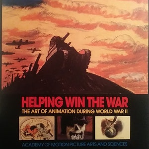 DISNEY WWII Animation Exhibition Poster, Vintage New 1992 Art of Animation During World War II, &quot;Helping Win The War&quot;, 18x24&quot;, Mint