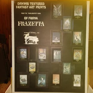 FRANK FRAZETTA PRINT Original Canvas-Textured ~17x23&quot;, 1970s from Frank & Ellie Frazetta, Vintage Brand New, Pristine Mint Condition
