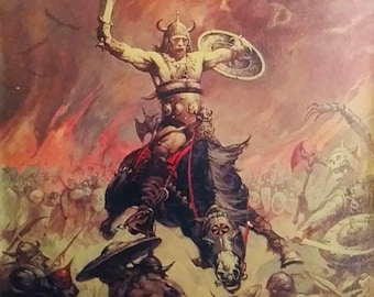 Conan the Conqueror Poster, Frank Frazetta Poster, Canvas Wall Art