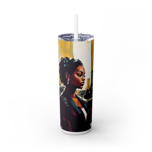 Black Female Lawyer Tumbler African American Attorney Gift Empowering Black Woman Art Law School Graduate Gift Legal Professional Abstract 1