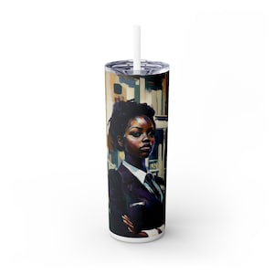 Black Female Lawyer Tumbler African American Attorney Gift  Empowering Black Woman Art Law School Graduate Gift Legal Professional 2