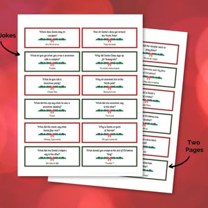 Barzellette per bambini sul cestino del pranzo di Natale / Biglietti stampabili per il cestino del pranzo delle feste / Bigliettini stampabili degli elfi di Natale / Barzellette per bambini / Barzellette sui cracker di Natale