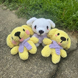 Dog in Scarf Handmade Crochet Plushie