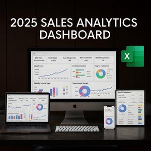 Sales Analytics Dashboard, Excel Analytics Dashboard Template, Business Dashboard, Sales Dashboard, Sales Analytics