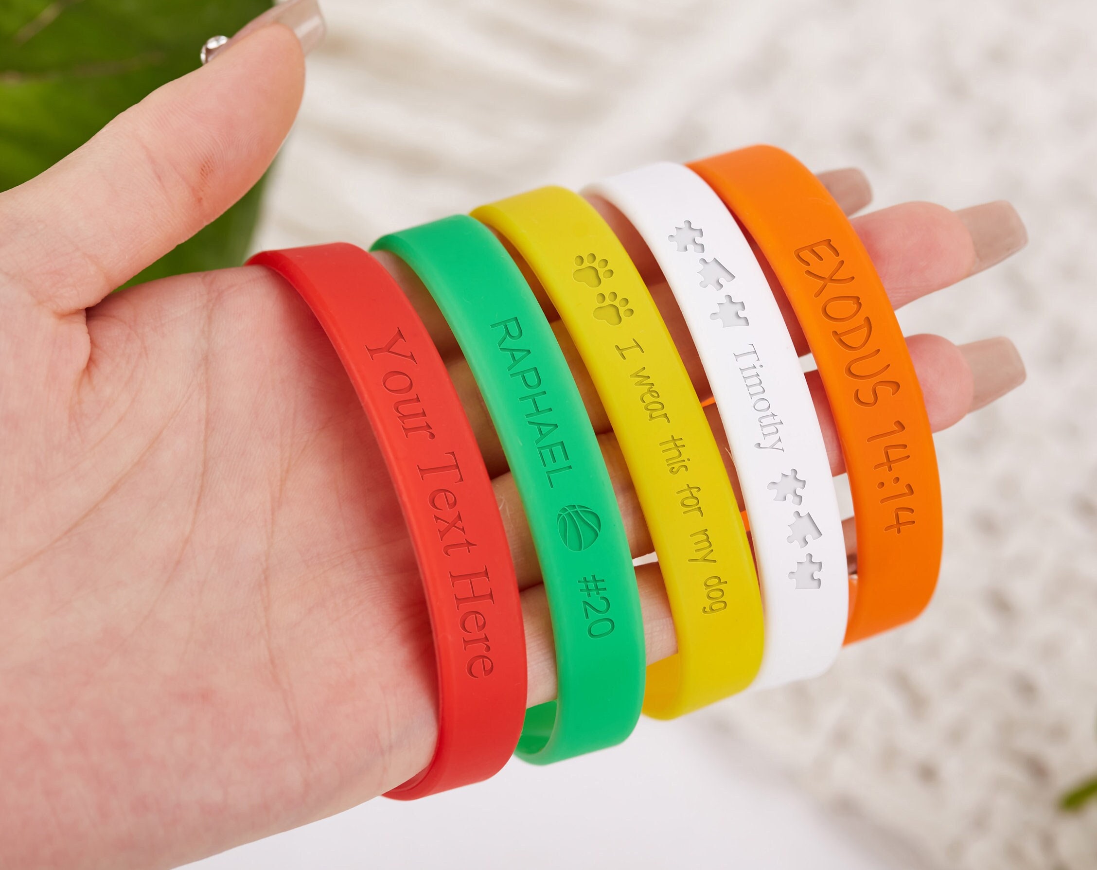 Custom shop rainbow wristbands