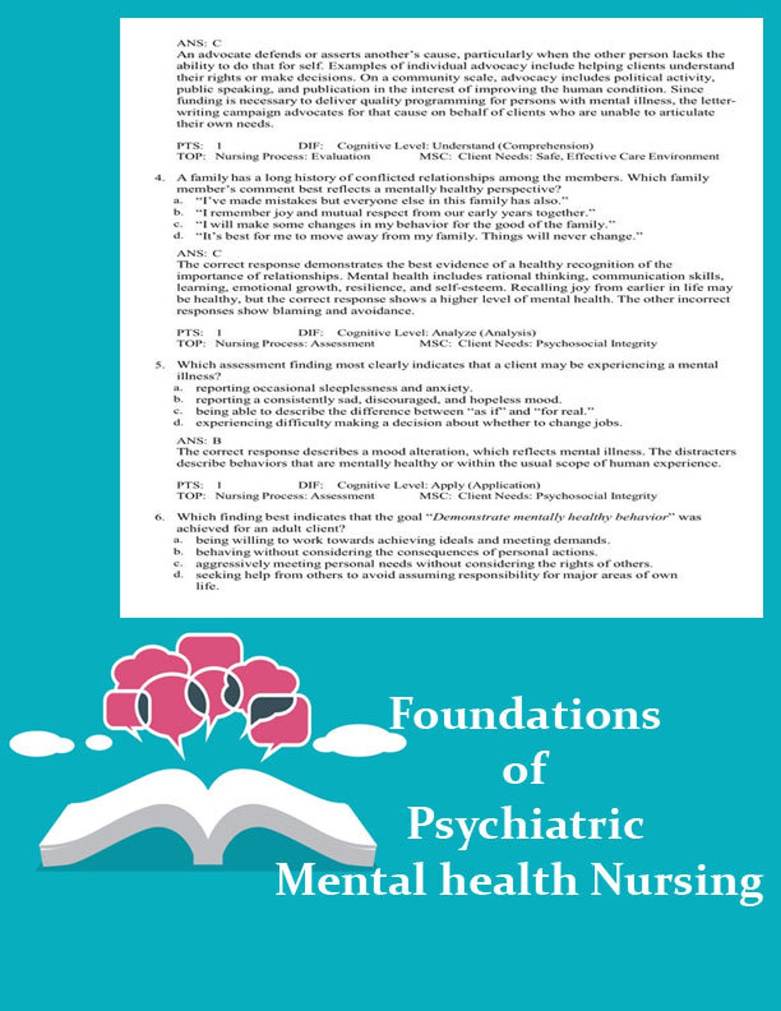 Foundations of Psychiatric - Mental Health Nursing - Etsy