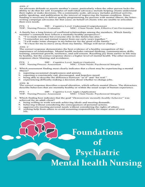Foundations of Psychiatric - Mental Health Nursing - Etsy