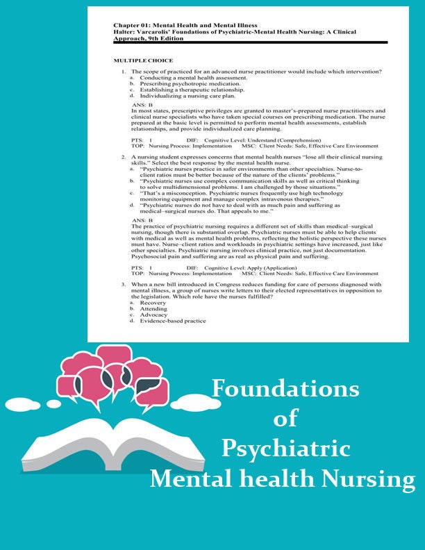 Foundations of Psychiatric - Mental Health Nursing - Etsy