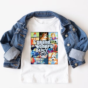 Gaming Blue Dog Shirt, Cartoon Shirt, Blue Dog Shirt, Adult Shirt, Toddler Shirt, Family Matching Shirt
