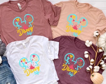 Camiseta de viaje mágico a Disney, camiseta de viaje a Disneyland para adultos y niños, camiseta de viaje a Disneyworld, camiseta de vacaciones familiares en Disney, camiseta de orejas de Mickey de Disney