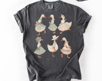 Cottagecore Goose Comfort Colors® Shirt – Ducks in Dresses Tee