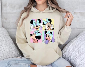 Pastel Color Minnie Sweatshirt, Disney Trip Minnie Sweatshirt, Gift for her, Youth Sweatshirt, Family Matching Hoodie