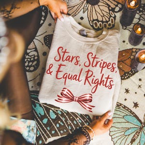 Comfort Colors Stars Stripes Equal Rights Shirt: Liberal Feminism Tee