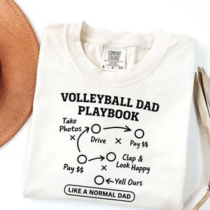 Volleyball Dad Playbook Shirt Funny Sports Dad Tee Fathers Day Gift Men Volleyball Humor Top Coach Apparel Normal Dad T-Shirt